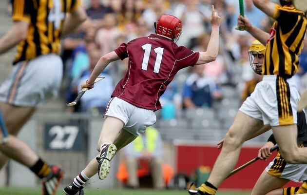 Thomas Monaghan celebrates scoring his side's first goal