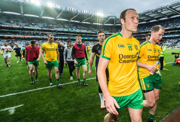Colm McFadden leaves the field dejected