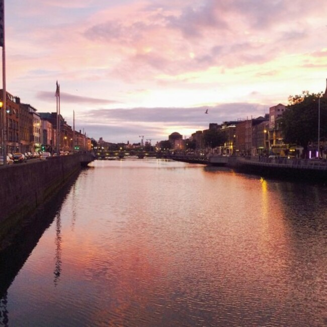 Had a great time in Dublin #dublin #visit #brother #sky #river #sunset #Dublin