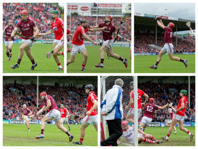 Jonathan Glynn runs in on goal before tapping over his opponents and scoring