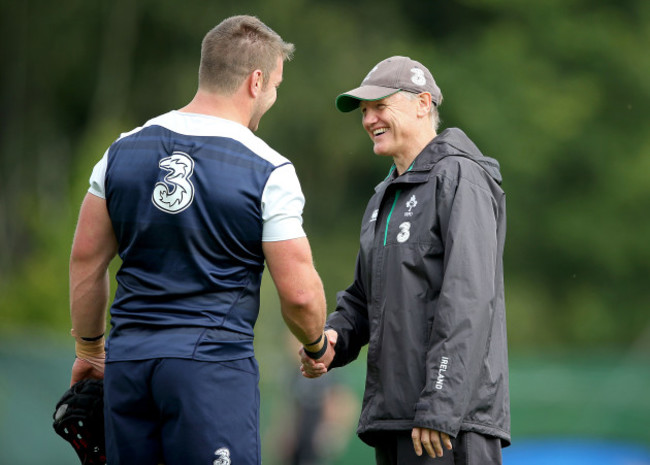 Sean O'Brien with Joe Schmidt