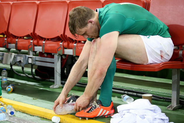 Andrew Trimble after going off injured
