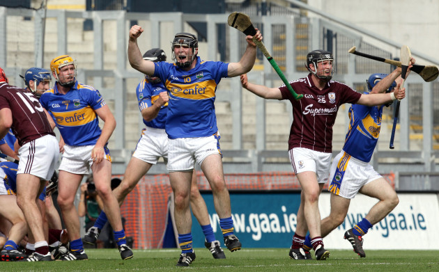 Gearoid Ryan celebrates at the final whistle