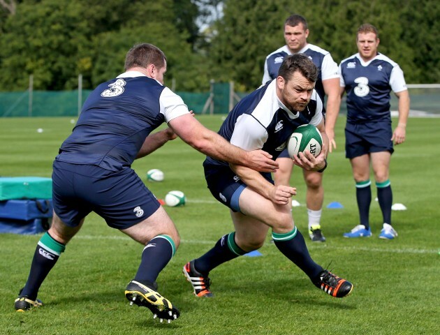 Cian Healy with Michael Bent