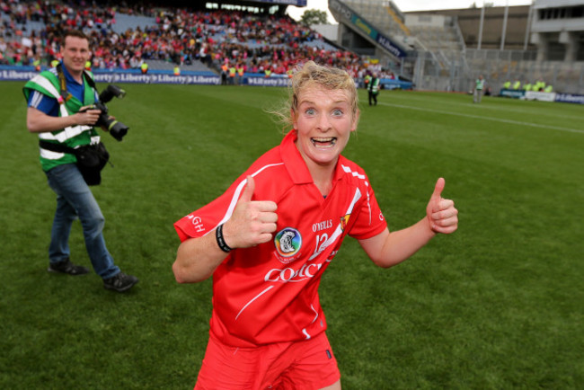 Briege Corkery celebrates after the game