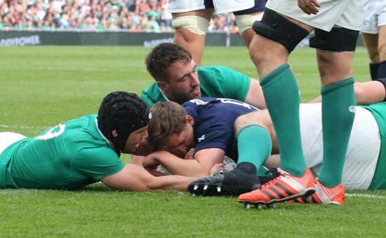 Henry Prygos scores a try