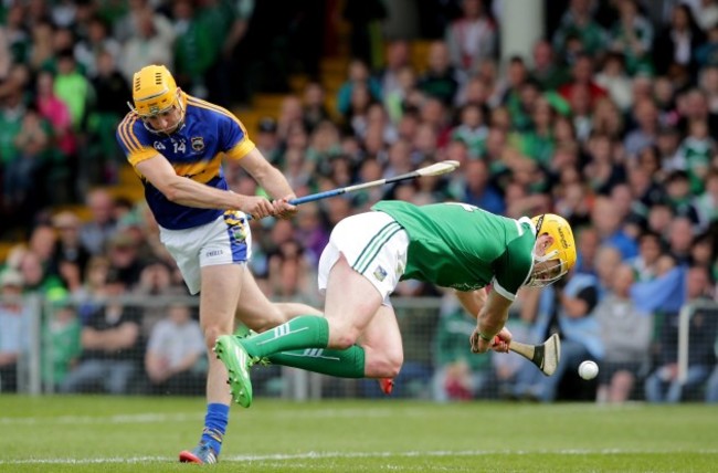 Seamus Hickey blocks the goal bound shot from Seamus Callanan