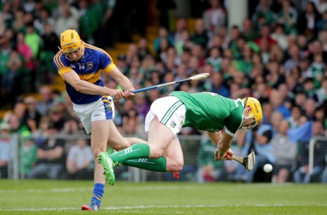 Seamus Hickey blocks the goal bound shot from Seamus Callanan