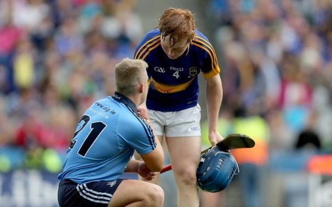 James Quigley with Gavin King at the end of the game