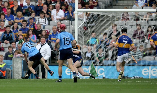 Fergal Whitely scores his side's first goal