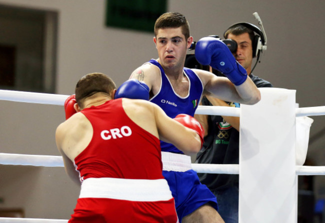 Joe Ward in action against Hrvoje Sep