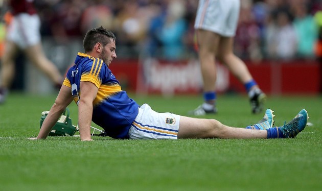 Cathal Barrett dejected at the final whistle
