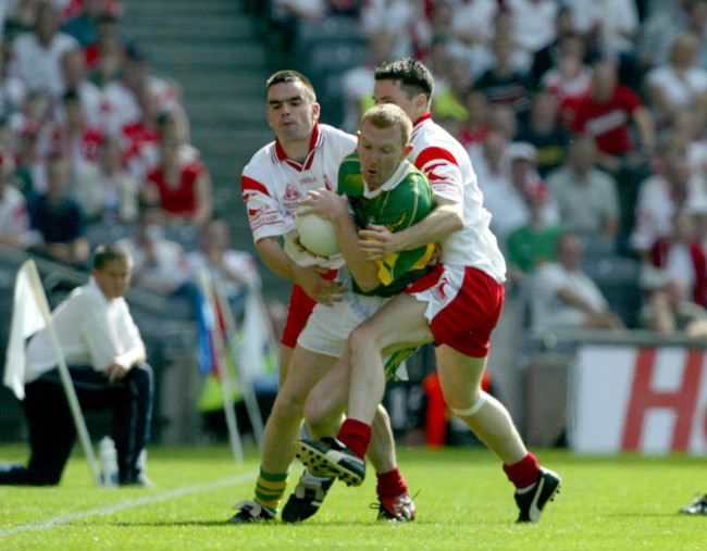 Ryan McMenamin and Conor Gormley with Liam Hassett