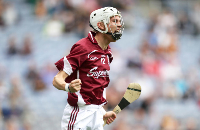 Jason Flynn celebrates scoring a goal