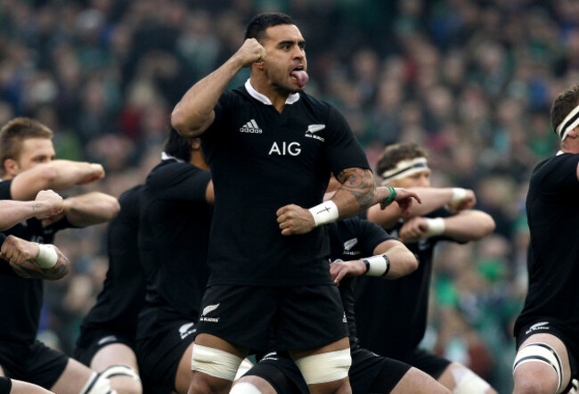 Brodie Retallick during the Haka