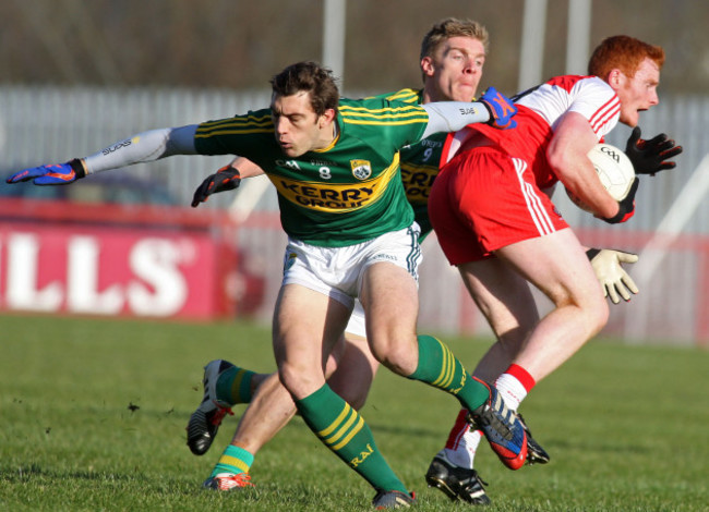 Conor McAtamney with David Moran and Tommy Walsh