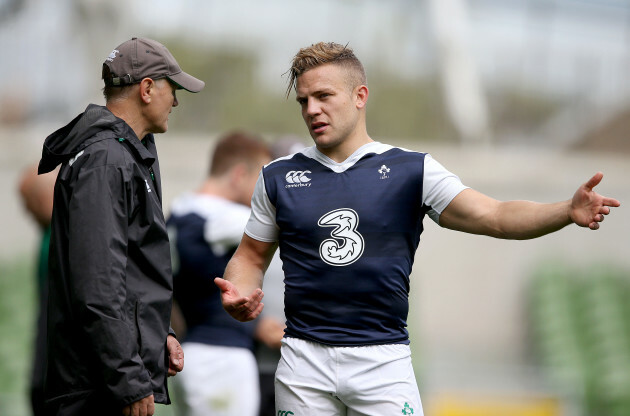 Joe Schmidt with Ian Madigan