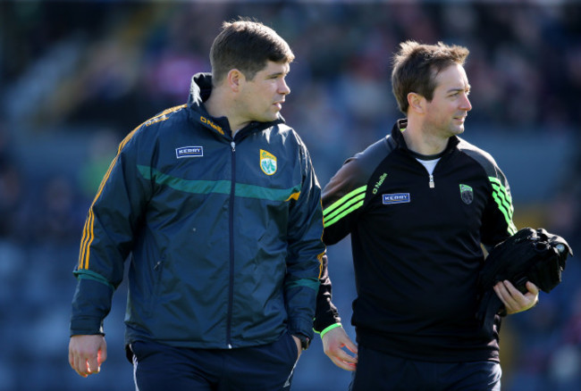 Eamonn Fitzmaurice with physio Eddie Harnett