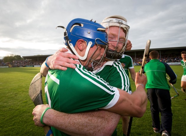 Cian Lynch and Andrew La Touchee Cosgrave celebrate