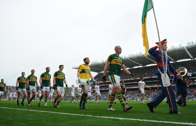 The Kerry team during the team parade