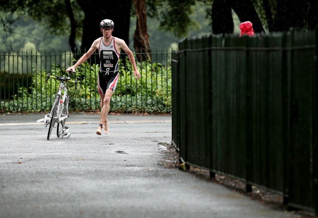 Russell White on his way to winning the Vodafone Dublin City Triathlon