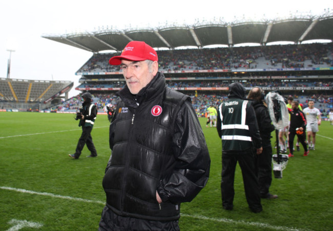 Mickey Harte at the end of the game