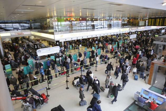 File photo: disruptios to flighs as storm Rachel hits Dublin.