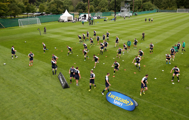 A view of Ireland squad training today