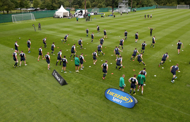 A view of Ireland squad training today