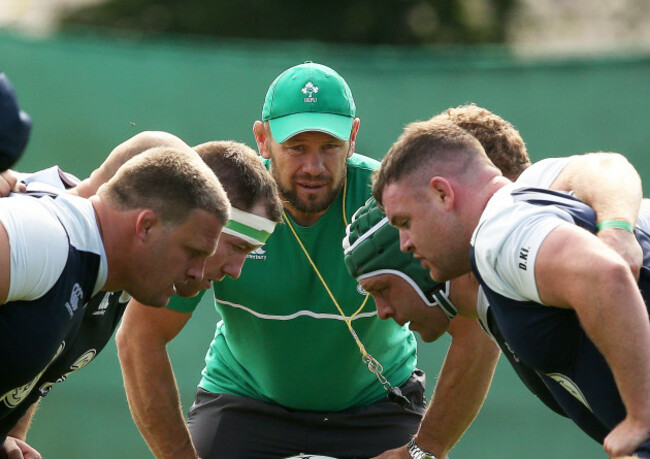 Greg Feek with Nathan White, Michael Bent and David Kilcoyne
