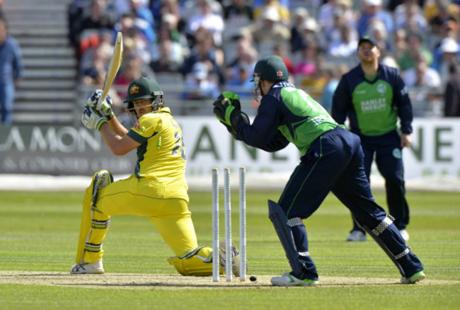 Niall O'Brien attempts to stump Joe Burns