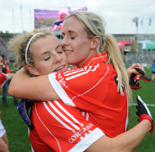 Valerie Mulcahy and Brid Stack celebrate