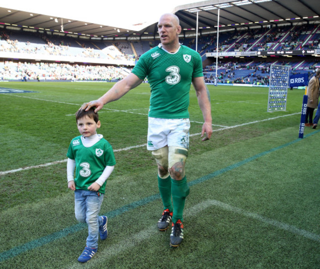 Paul O'Connell with his son Paddy