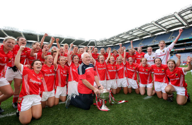 Eamon Ryan and his team celebrate with The Brendan Martin Cup