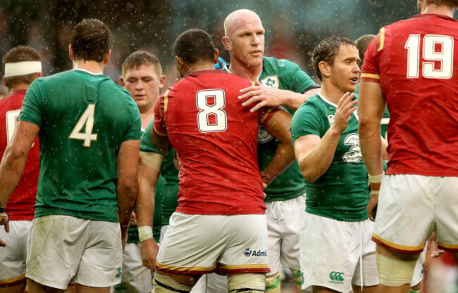 Paul O'Connell and Taulupe Faletau after the game