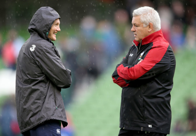 Joe Schmidt with Warren Gatland