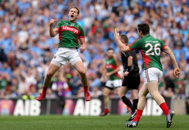 Andy Moran celebrates scoring the equalising the point