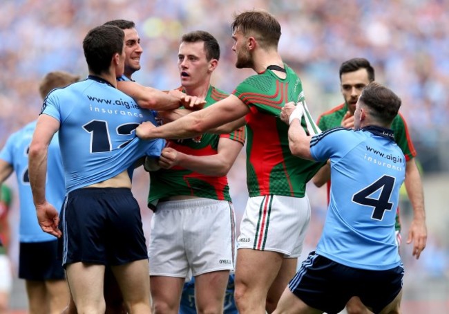 Diarmuid Connolly, James McCarthy and Philly McMahon clash with Aidan O&Otilde;Shea