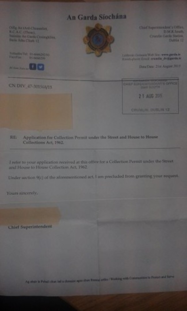 garda letter