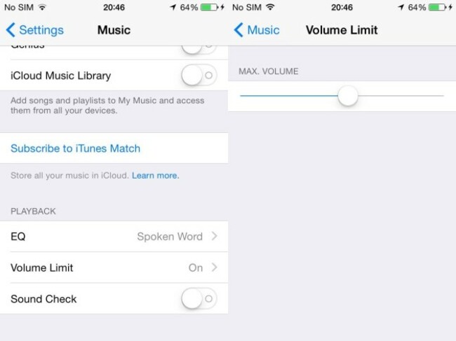 iPhone volume
