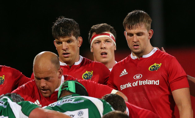 MunsterÕs Donncha O'Callaghan and Dave Foley