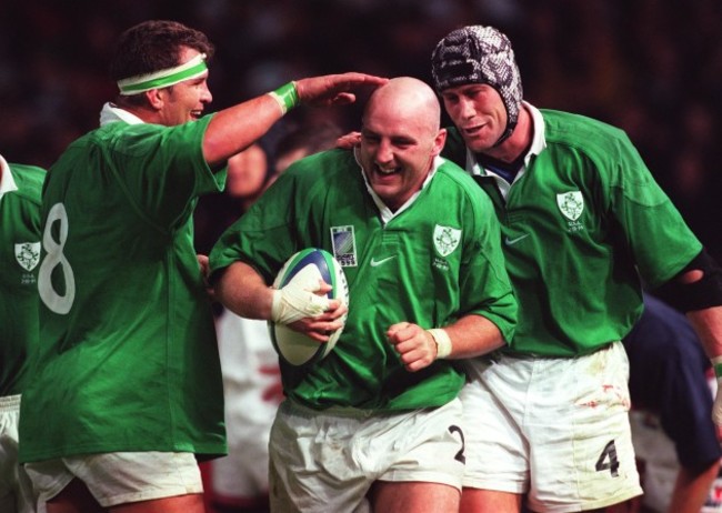 Keith Wood, Dion OCuinneagain and Paddy Johns 2/10/1999
