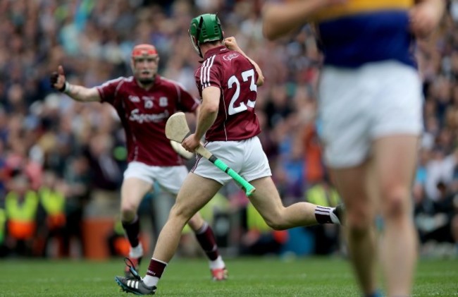 Shane Moloney celebrates scoring the winning point in injury time