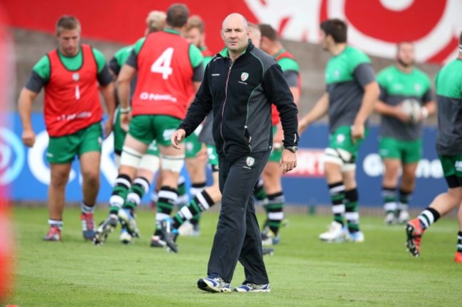 London IrishÕs Head Coach Tom Coventry