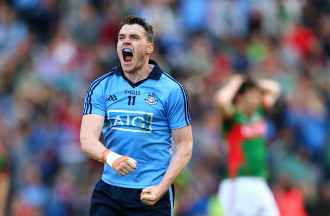 Paddy Andrews celebrates at the final whistle