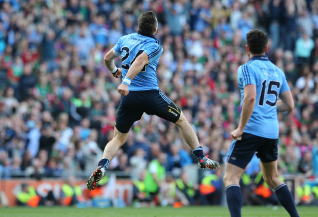 Kevin McManamon celebrates after scoring a goal