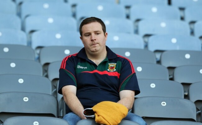 A dejected Mayo fan after the game