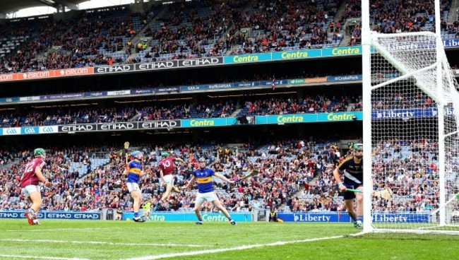 Brian Concannon celebrates scoring the opening goal