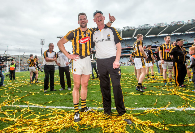 Jackie Tyrell and Brian Cody celebrate