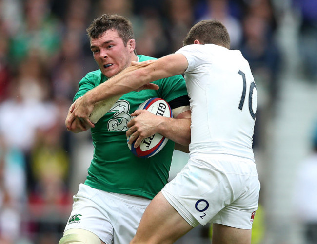 Peter O'Mahony with George Ford